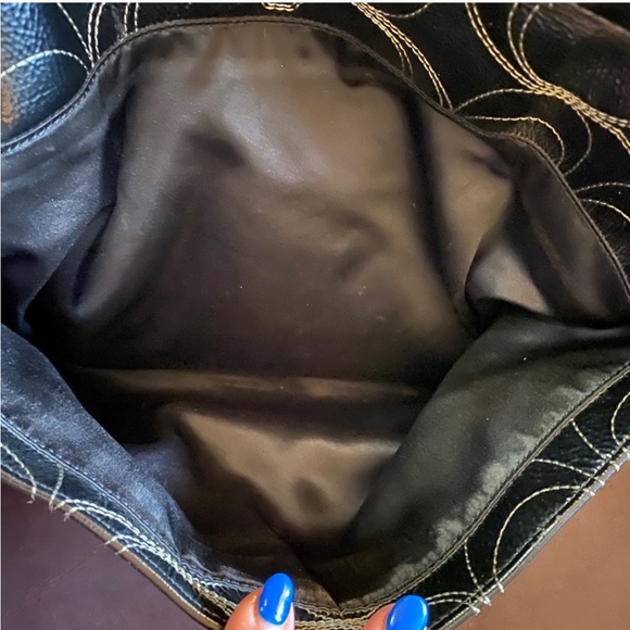 Coach 'Signature C' Patent Leather Tote - Picture 4 of 12